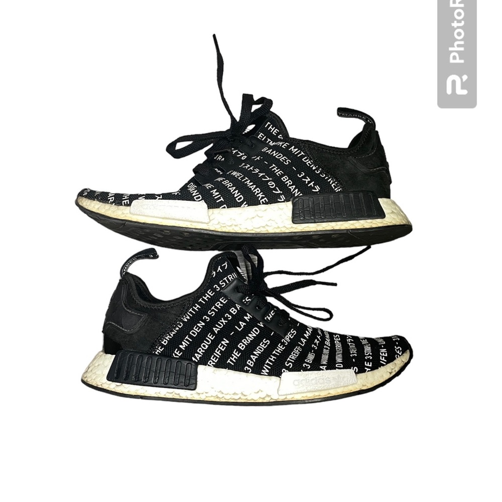 Size 10 ADIDAS NMD R1 BLACKOUT MENS
